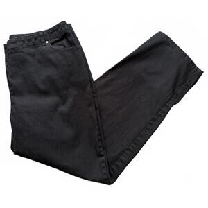 Charter Club Women's Casual Pants Size 16 XL Extra Large Black Tapered Jeans